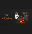 cute cartoon 3d halloween banner halloween vector image vector image