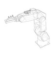 industrial robot manipulator vector image