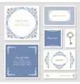 invitation cards and templates set vector image vector image
