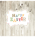 easter card wooden backdrop vector image vector image
