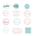 elegant and feminine floral wedding logo vector image