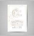 save date luxury card wedding celestial vector image