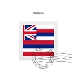 state of hawaii flag postage stamp vector image