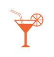 cocktail glass sign with martini vodka icon vector image