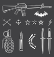 military emblem elements set vector image vector image