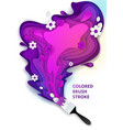 paint brush stroke paper cut vector image