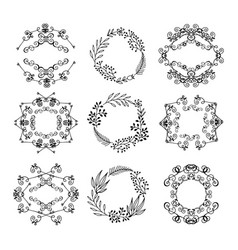 A large set of circular design elements Royalty Free Vector