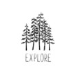 hand drawn with wild forest vector image