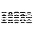 mustache collection vintage moustache isolated vector image