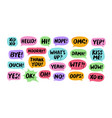 set comic speech bubbles chat communication vector image vector image