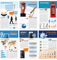 communication and connection chart diagram vector image