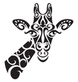 decorative ornamental giraffe silhouette vector image vector image