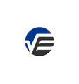 letter design ve and vf logo vector image