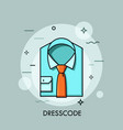 blue folded shirt and tie vector image