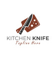 cooking knife logo vector image vector image