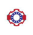 gear business logo vector image vector image