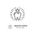 healthy teeth icon dental care logo concept vector image