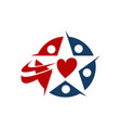 heart star vector image