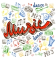 music color background vector image