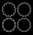 white geometric circle frames vector image