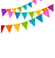 realistic detailed 3d color party flags vector image vector image