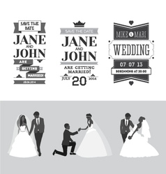 Set of wedding design elements Royalty Free Vector Image