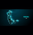 abstract silhouette of a basketball player woman vector image