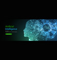artificial intelligence concept creative brain vector image vector image