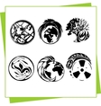 eco design elements and icons vector image