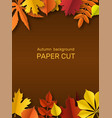 fall leaves banner autumn border paper cut vector image vector image
