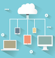 flat design concept of cloud service vector image vector image