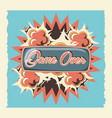 game over label retro vector image