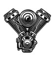 motorcycle engine on white background vector image