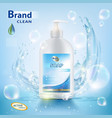 bottle with hygienic soap vector image vector image