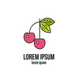 cherry logo vector image