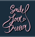 inspirational card with hand drawn typography vector image
