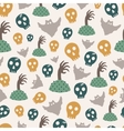 seamless halloween pattern vector image