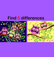 find the differences educational activity game vector image