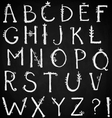 hand drawn alphabet doodle font vector image