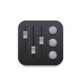 sound mixer music record app interface icon vector image
