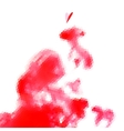 abstract red on a white background of the polygons vector image