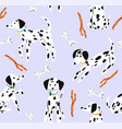 cute dalmatian seamless pattern background vector image vector image