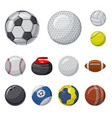 isolated object of sport and ball sign collection vector image