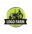 farm tractor logo agriculture farming vector image