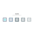 helipad icon in different style two colored vector image vector image