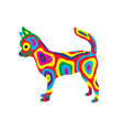 rainbow dog 9 vector image vector image