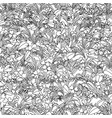 seamless pattern background of meadow with plants vector image