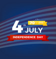 4th july with usa flag independence day banner vector image vector image