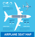 airplane plan seat map card vector image