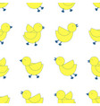 3 styles of yellow birds line up on white vector image